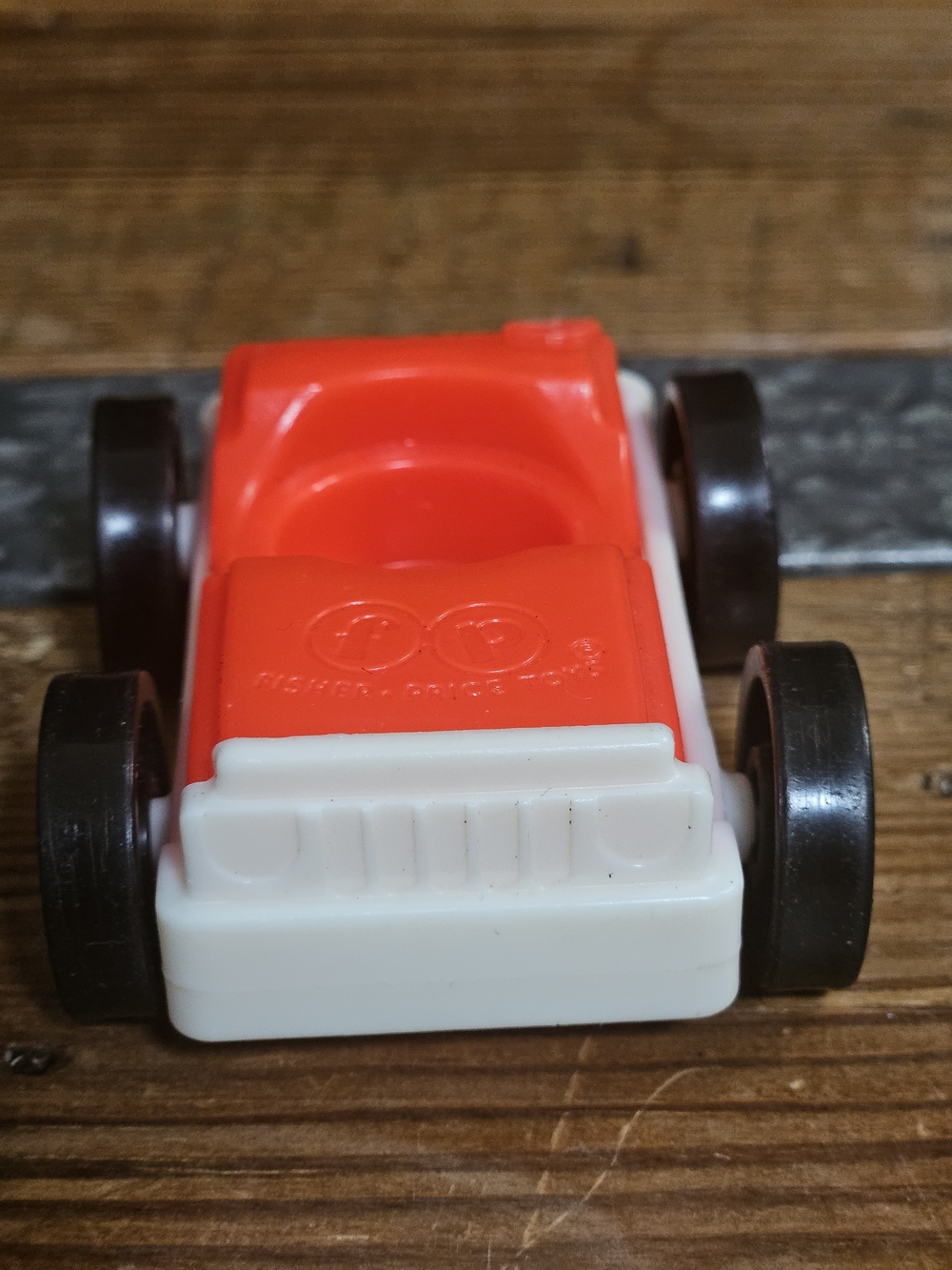 Vintage FP Little People Red and White Kids Toy Car